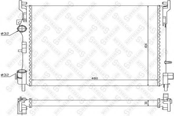 STELLOX 1026561SX Радіатор, охолодження двигуна