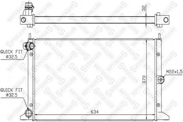 STELLOX 1026572SX Радіатор, охолодження двигуна