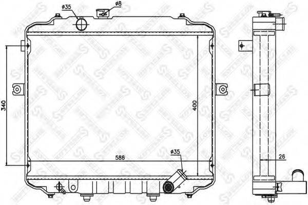 STELLOX 1026606SX Радіатор, охолодження двигуна