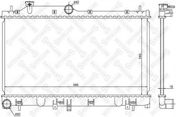 STELLOX 1026652SX Радіатор, охолодження двигуна