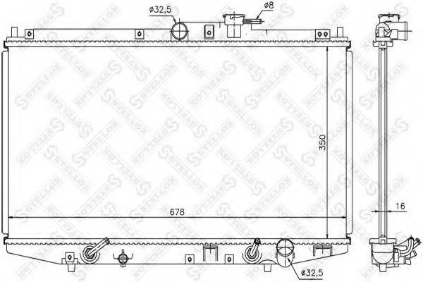 STELLOX 1026672SX Радіатор, охолодження двигуна