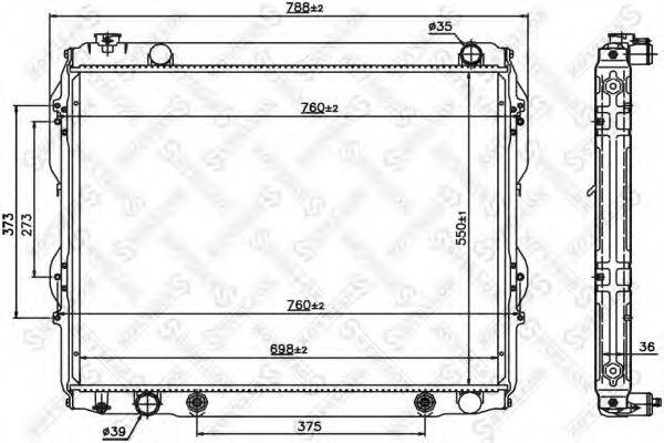 STELLOX 1026770SX Радіатор, охолодження двигуна