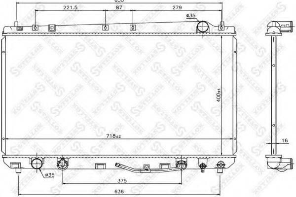 STELLOX 1026779SX Радіатор, охолодження двигуна