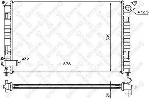 STELLOX 1026785SX Радіатор, охолодження двигуна