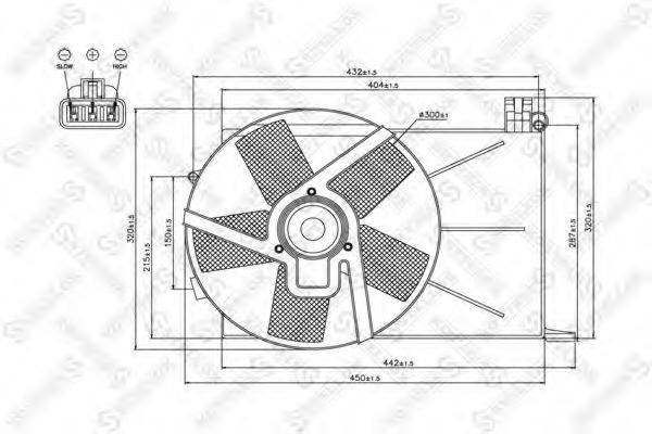 STELLOX 2999052SX Вентилятор, охолодження двигуна