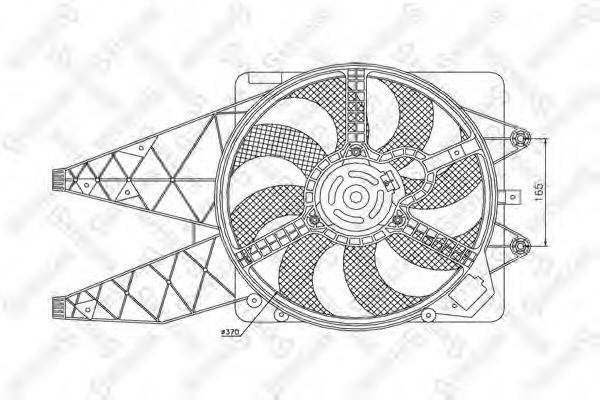 STELLOX 2999093SX Вентилятор, охолодження двигуна