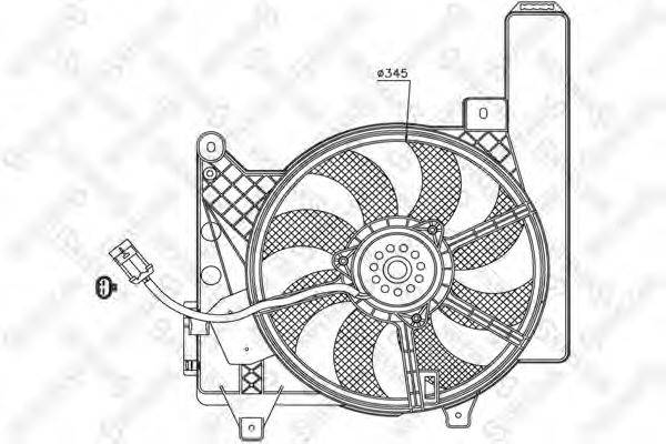 STELLOX 2999102SX Вентилятор, охолодження двигуна