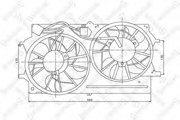 STELLOX 2999359SX Вентилятор, охолодження двигуна