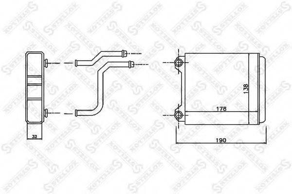 STELLOX 1035151SX Теплообмінник, опалення салону