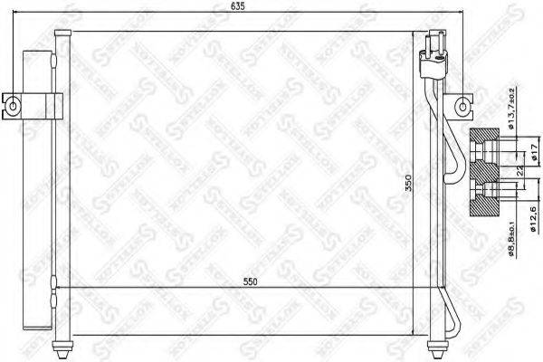 STELLOX 1045028SX Конденсатор, кондиціонер