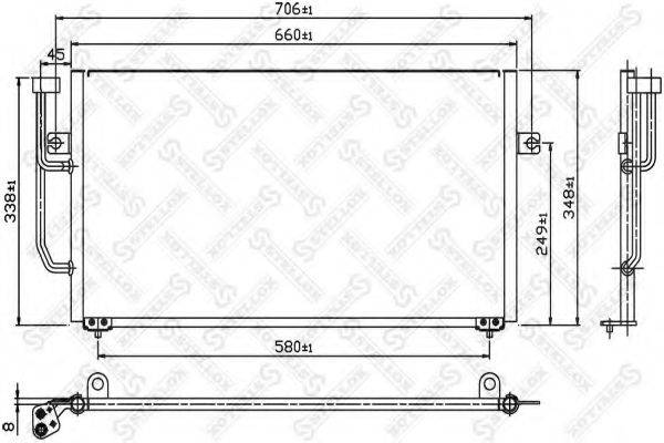 STELLOX 1045169SX Конденсатор, кондиціонер