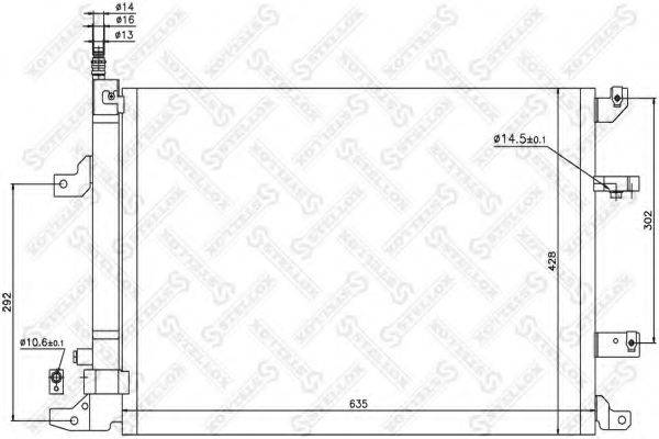 STELLOX 1045214SX Конденсатор, кондиціонер