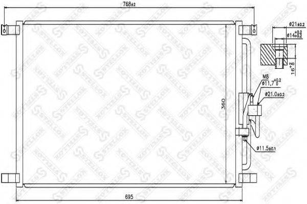 STELLOX 1045285SX Конденсатор, кондиціонер