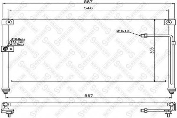 STELLOX 1045357SX Конденсатор, кондиціонер