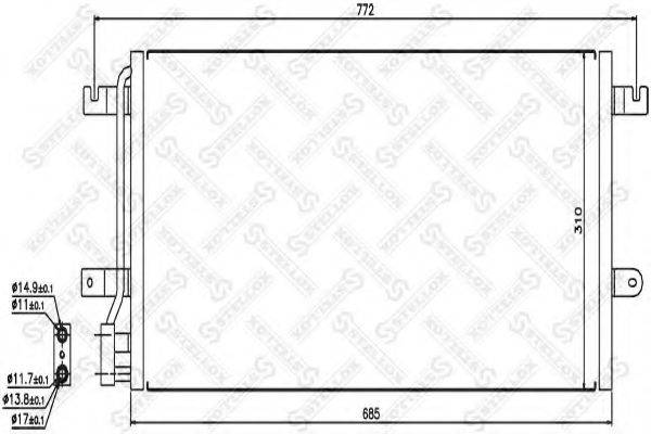 STELLOX 1045543SX Конденсатор, кондиціонер