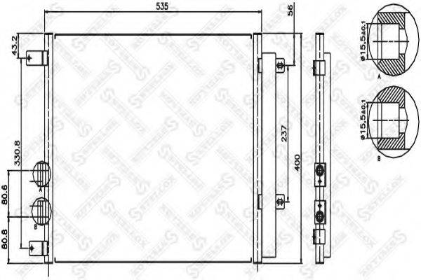 STELLOX 1045616SX Конденсатор, кондиціонер