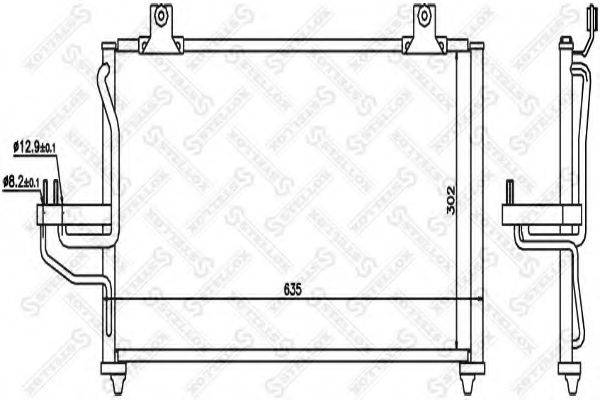 STELLOX 1045675SX Конденсатор, кондиціонер