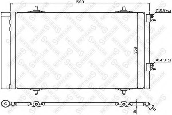 STELLOX 1045741SX Конденсатор, кондиціонер