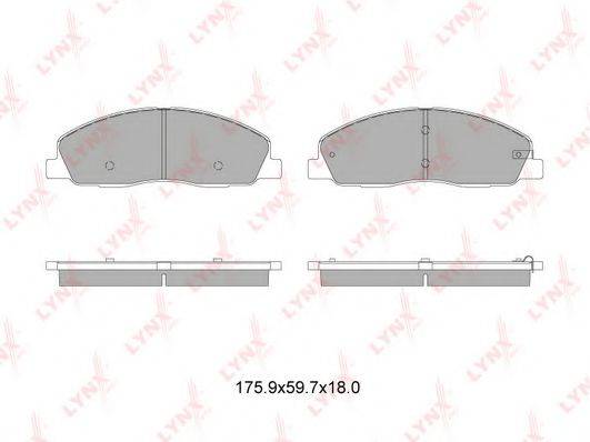 LYNXAUTO BD4609 Комплект гальмівних колодок, дискове гальмо