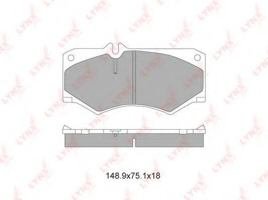 LYNXAUTO BD5335 Комплект гальмівних колодок, дискове гальмо