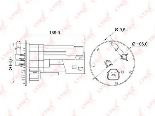 LYNXAUTO LF541M Паливний фільтр