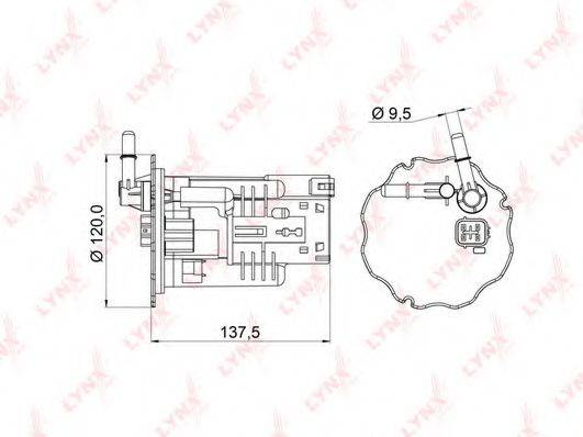 LYNXAUTO LF967M Паливний фільтр