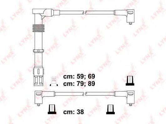 LYNXAUTO SPC8010 Комплект дротів запалювання