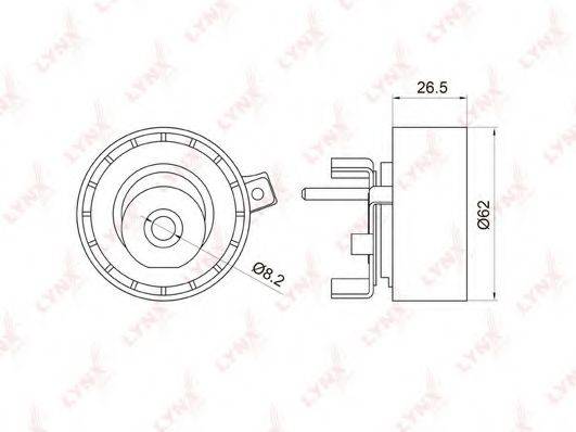 LYNXAUTO PB1016 Натяжний ролик, ремінь ГРМ