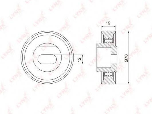LYNXAUTO PB1022 Натяжний ролик, ремінь ГРМ
