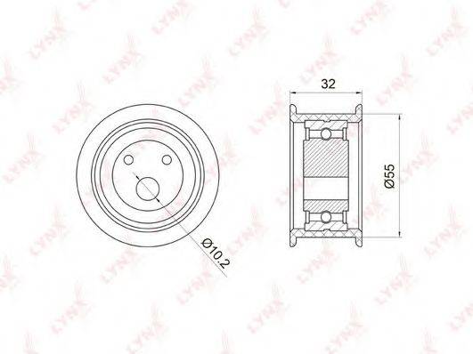 LYNXAUTO PB1026 Натяжний ролик, ремінь ГРМ