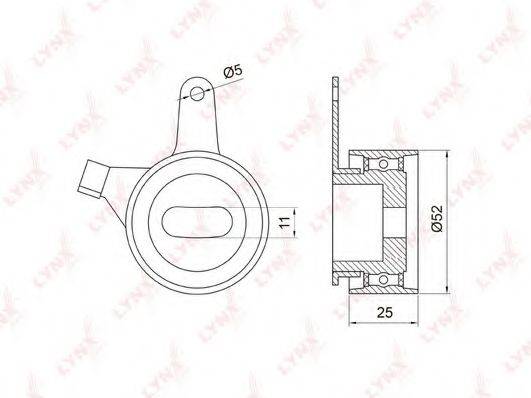 LYNXAUTO PB1043 Натяжний ролик, ремінь ГРМ