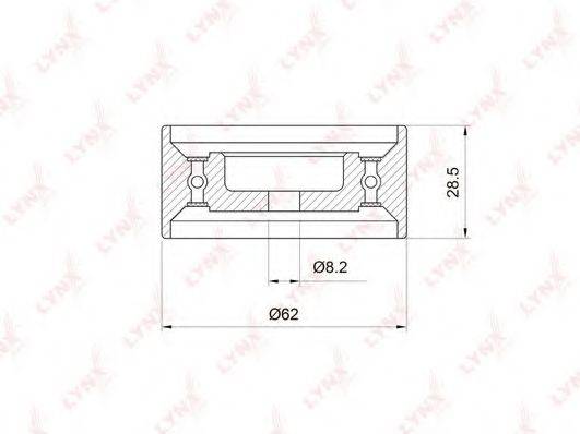 LYNXAUTO PB1060 Натяжний ролик, ремінь ГРМ
