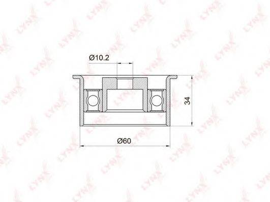 LYNXAUTO PB3032 Паразитний / Ведучий ролик, зубчастий ремінь