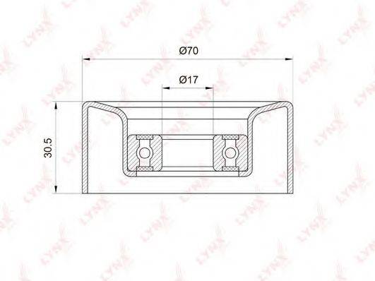 LYNXAUTO PB5003 Натяжний ролик, полікліновий ремінь