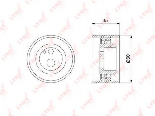 LYNXAUTO PB1126 Натяжний ролик, ремінь ГРМ