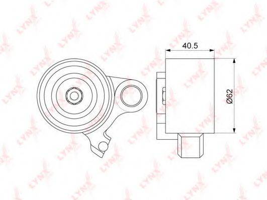 LYNXAUTO PB1206 Натяжний ролик, ремінь ГРМ