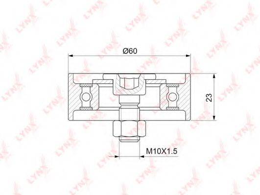 LYNXAUTO PB1312 Натяжний ролик, ремінь ГРМ
