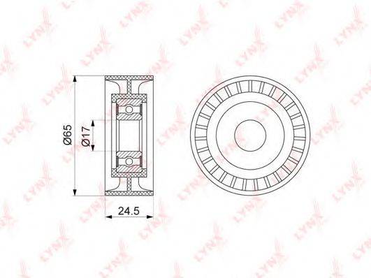 LYNXAUTO PB5139 Натяжний ролик, полікліновий ремінь