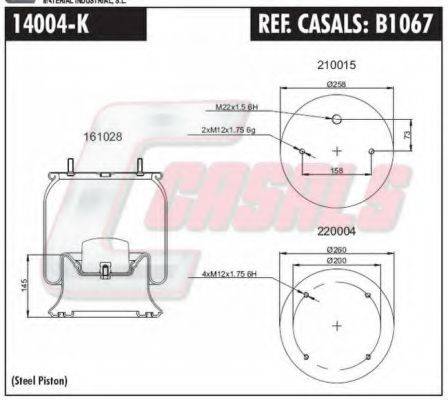 CASALS B1067 Кожух пневматичної ресори