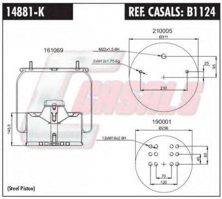 CASALS B1124 Кожух пневматичної ресори