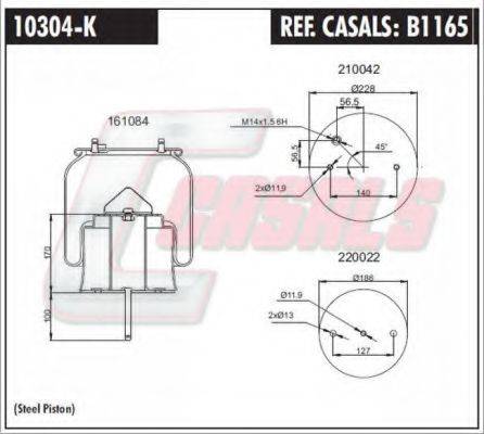 CASALS B1165 Кожух пневматичної ресори