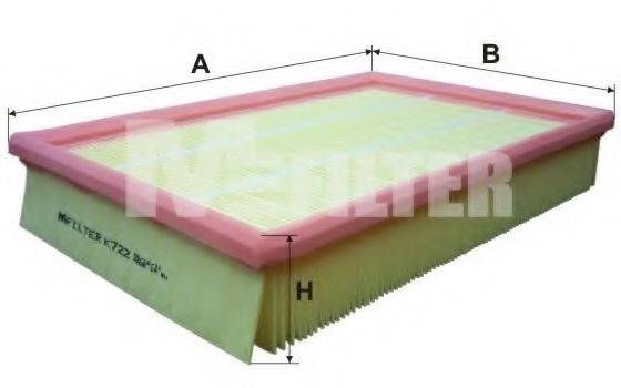 MFILTER K722 Повітряний фільтр