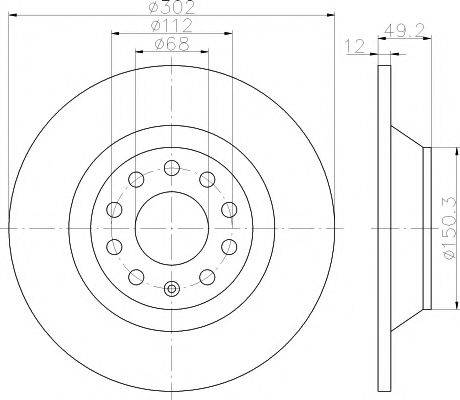 HELLA PAGID 8DD355111171 гальмівний диск