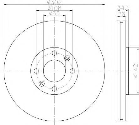 HELLA PAGID 8DD355111311 гальмівний диск