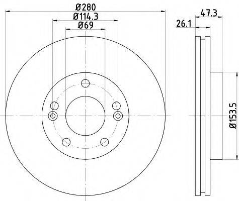 HELLA PAGID 8DD355120141 гальмівний диск