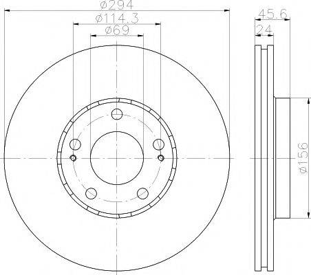 HELLA PAGID 8DD355111571 гальмівний диск