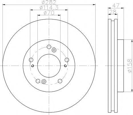 HELLA PAGID 8DD355112021 гальмівний диск