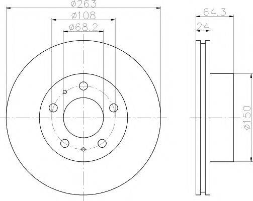 HELLA PAGID 8DD355100461 гальмівний диск