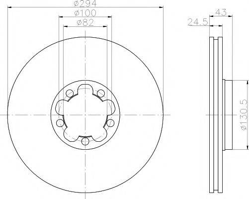 HELLA PAGID 8DD355107301 гальмівний диск