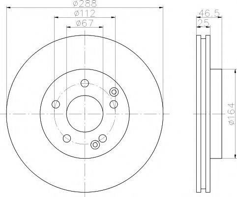 HELLA PAGID 8DD355107471 гальмівний диск